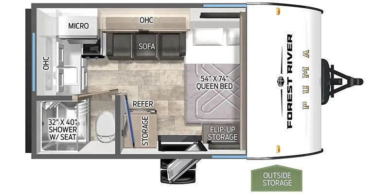 2026 Palomino Puma Camping Edition 121RKCE - Floor plan
