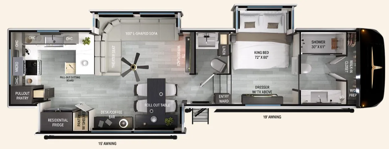 2026 Heartland Bighorn 39RK - Floor plan