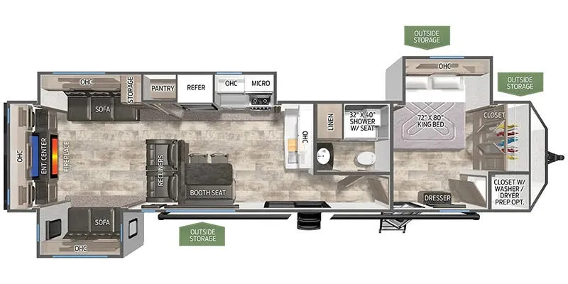 2025 Forest River Puma Vista 38DEN - Floor plan