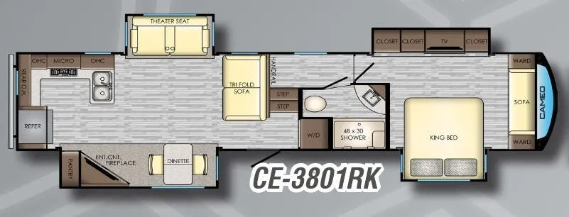 CrossRoads Cameo 3801RK floor plan