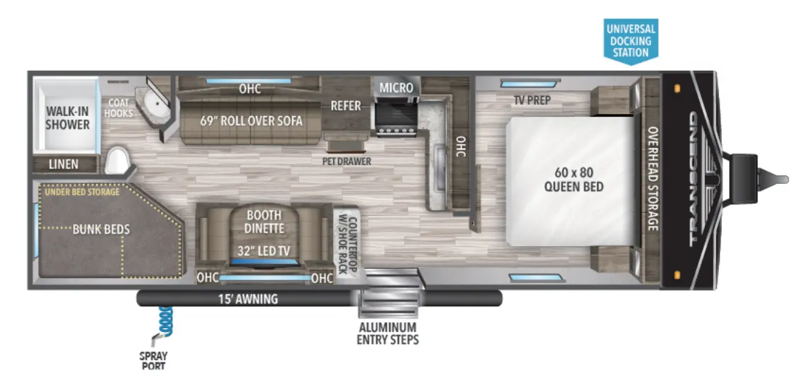 Grand Design Transcend Xplor 247BH floor plan