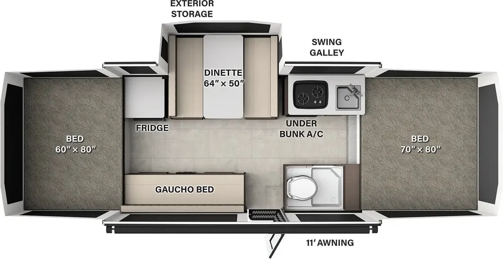 2026 Forest River Rockwood Freedom Series 2380FT floor plan
