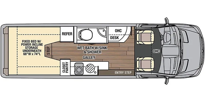 2023 Coachmen Galleria 24A - Floor plan