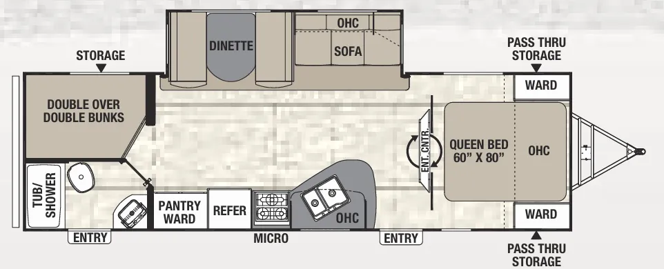 Coachmen Freedom Express Maple Leaf Edition 282 BHDSLE floor plan