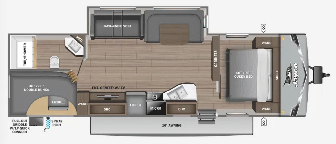 2026 Jayco Jay Flight SLX 284BHSW - Floor plan