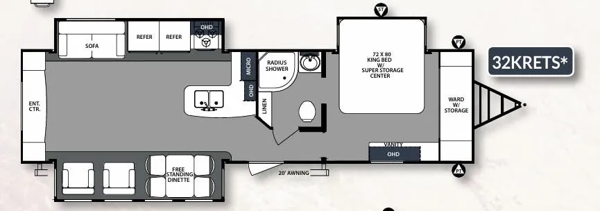 Forest River Surveyor 32KRETS floor plan