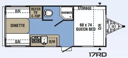 Coachmen Clipper 17RD floor plan