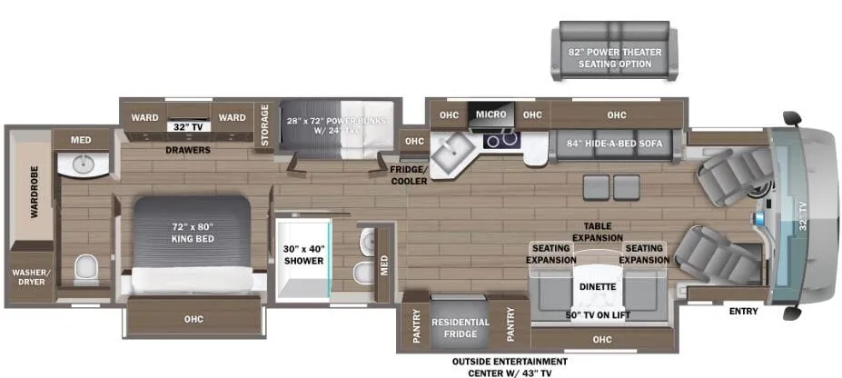 Entegra Coach Cornerstone 45R floor plan