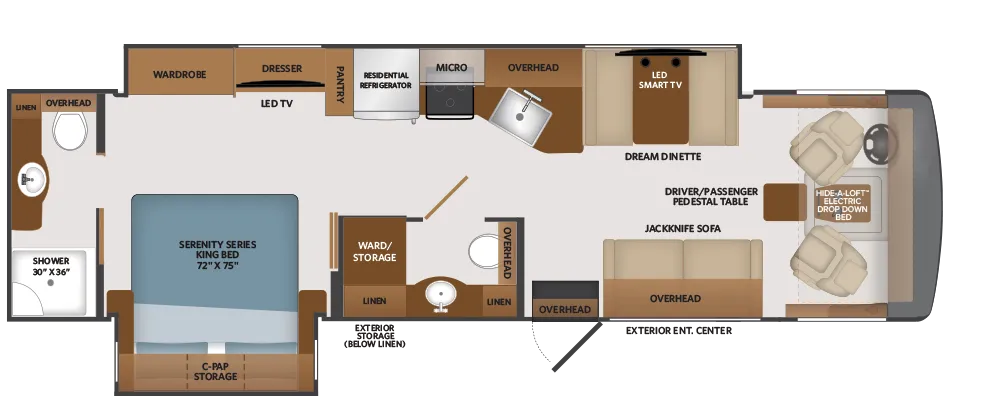 Fleetwood Fortis 33HB floor plan