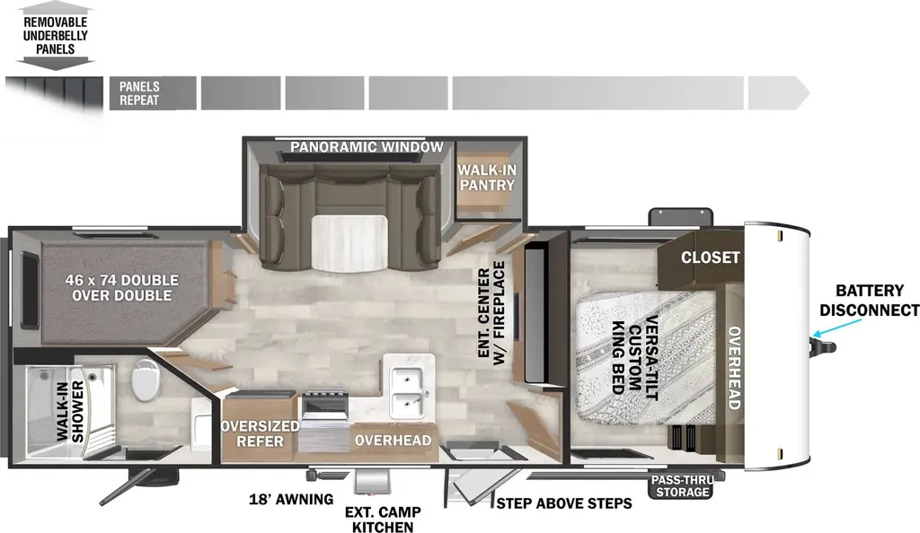 2026 Forest River Wildwood 240BHXL floor plan