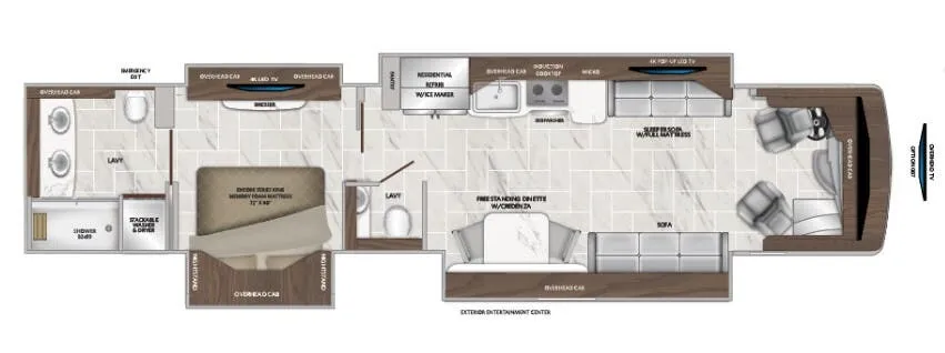 American Coach American Tradition 42V floor plan