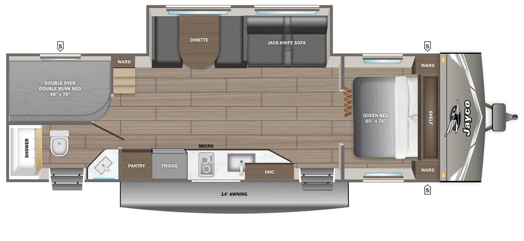 2027 Jayco Jay Flight 270BHS floor plan