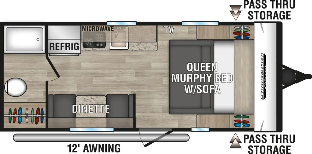 2023 KZ Sportsmen 170MB floor plan