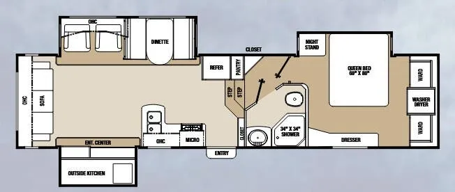 Coachmen Chaparral Signature 327RLKS floor plan