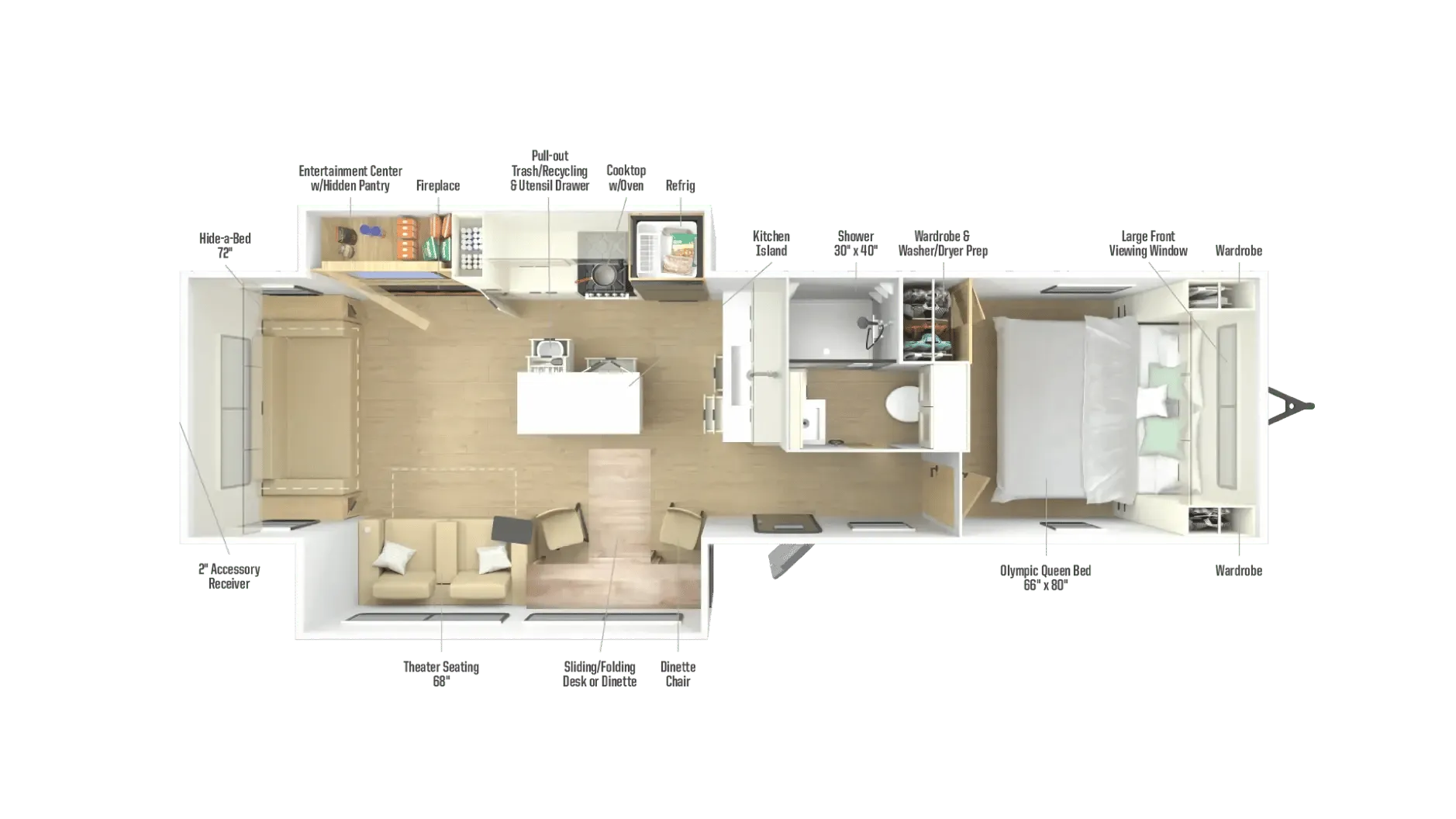 2026 Winnebago Thrive 29RLO - Floor plan