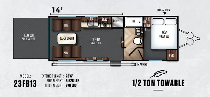 Forest River Vengeance 23FB13 floor plan