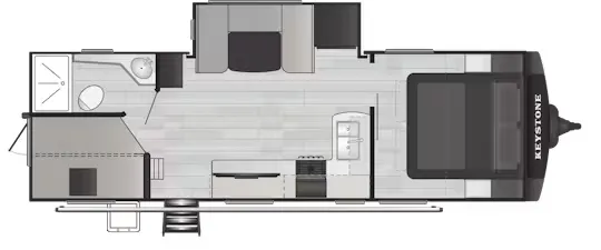 2021 Keystone Cougar Half-Ton 25DBSWE - Floor plan