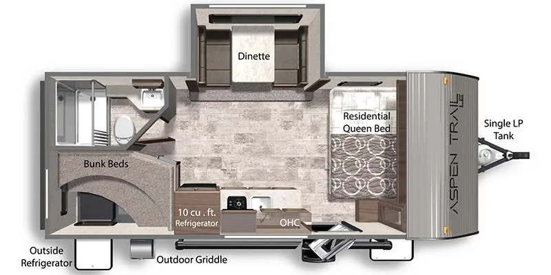 Dutchmen Aspen Trail LE 1980BH floor plan