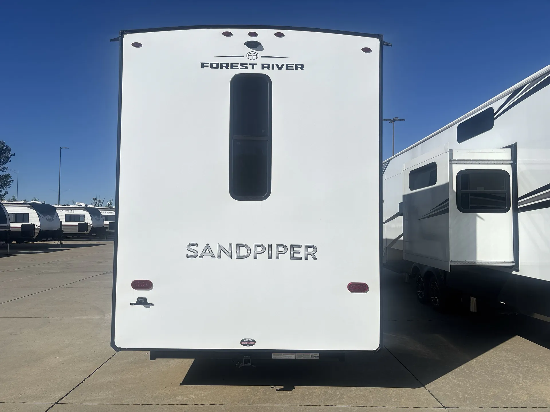 2027 Forest River Sandpiper 3710HBFB — backside