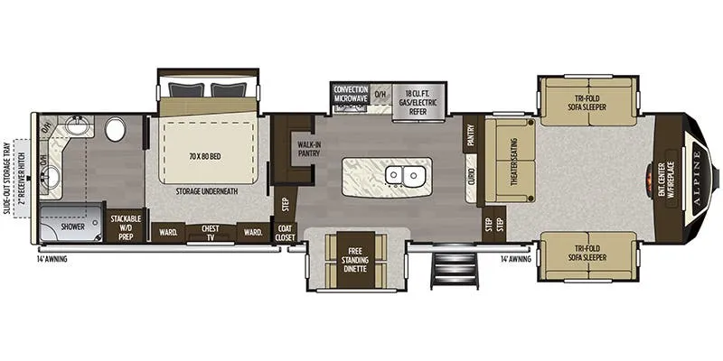 Keystone Alpine 3710KP floor plan