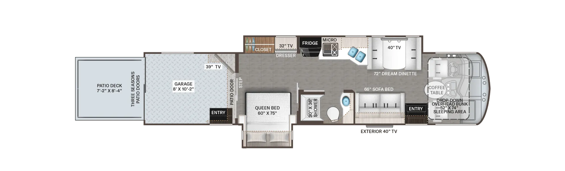 Thor Motor Coach Outlaw Class A 38MB floor plan