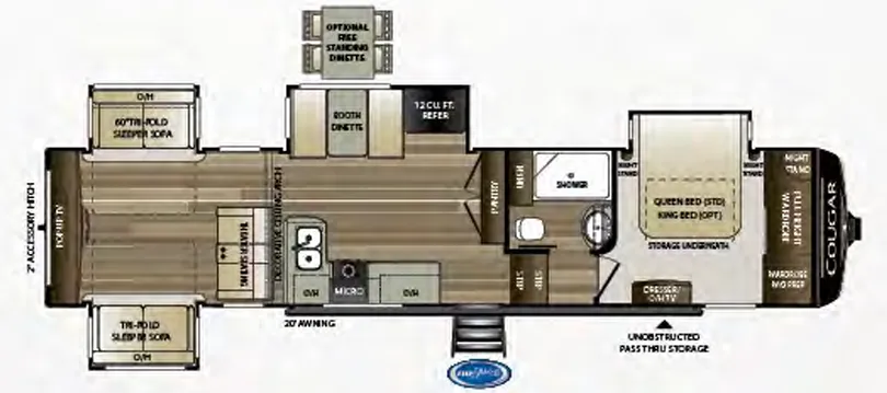 2020 Keystone Cougar 366RDS - Floor plan