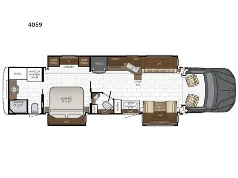 2023 Newmar Super Star 4059 floor plan