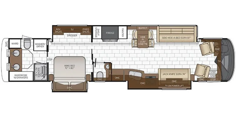 Newmar Essex 4595 floor plan