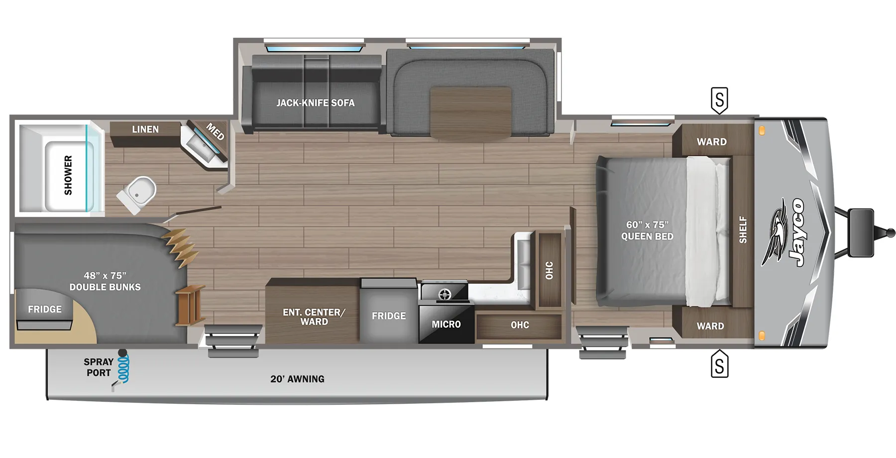 Jayco Jay Flight 286BHSW floor plan