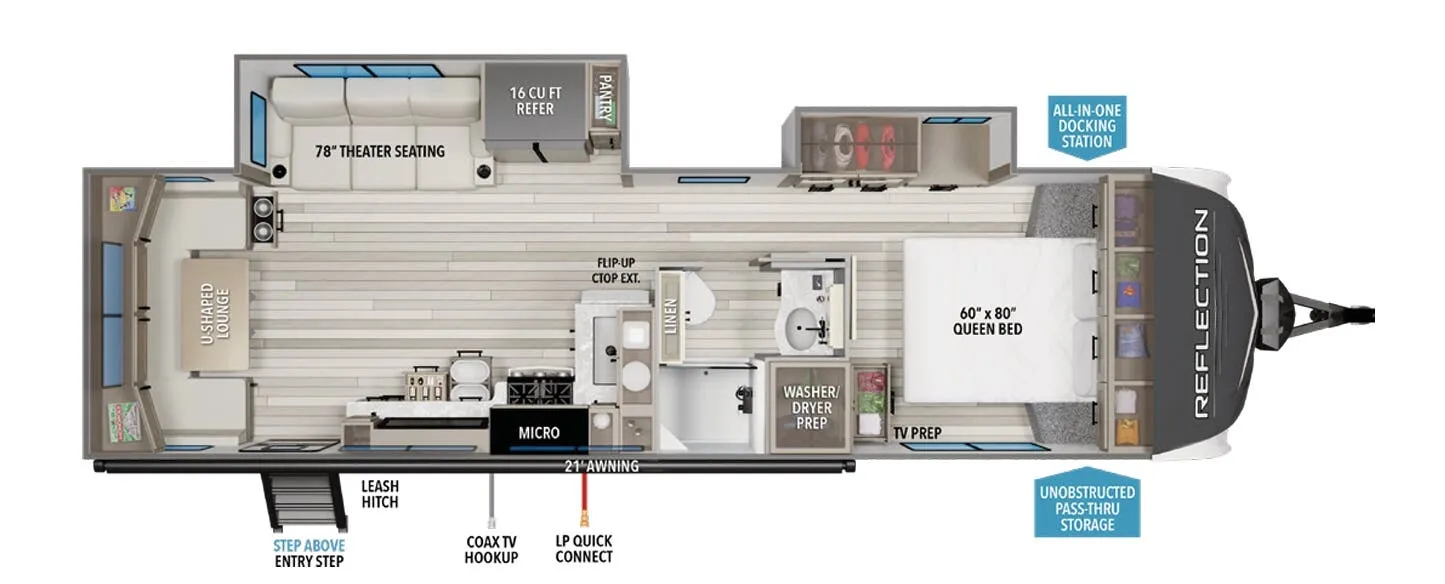 Grand Design Reflection 296RDTS floor plan