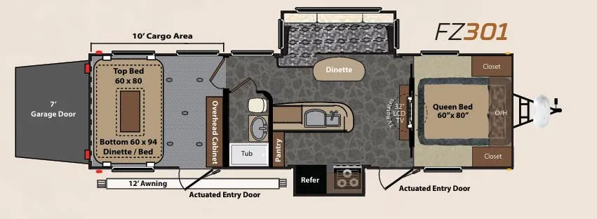 Keystone Fuzion 301 floor plan