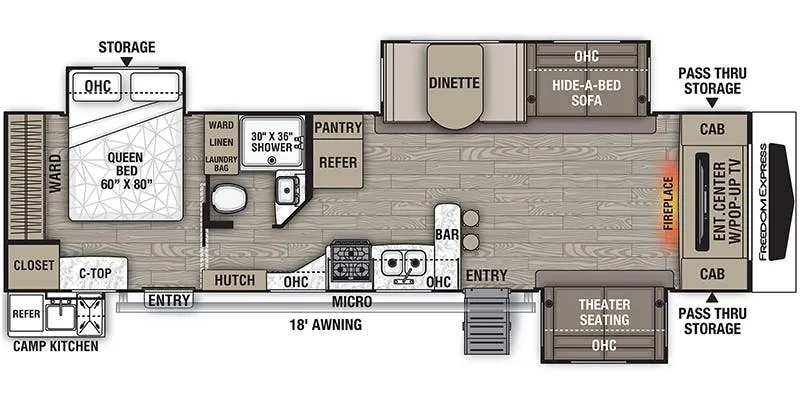Coachmen Freedom Express Liberty Edition 321FEDSLE floor plan