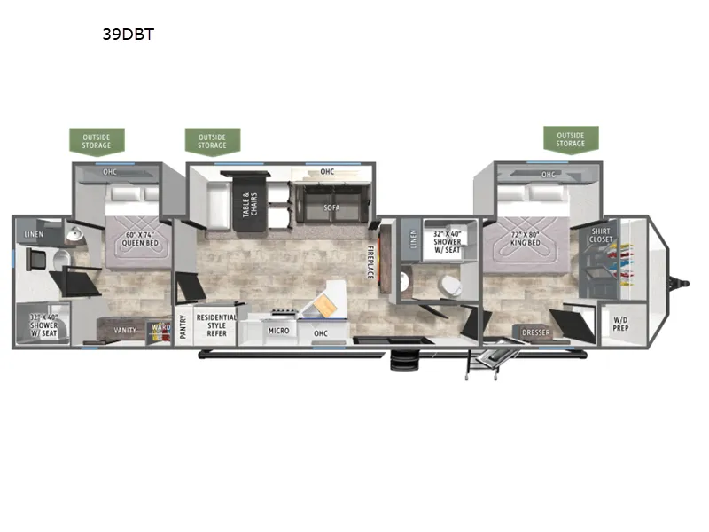 2026 Forest River Puma Vista 39DBT floor plan