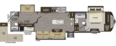 Keystone Alpine Avalanche Edition 395BH floor plan