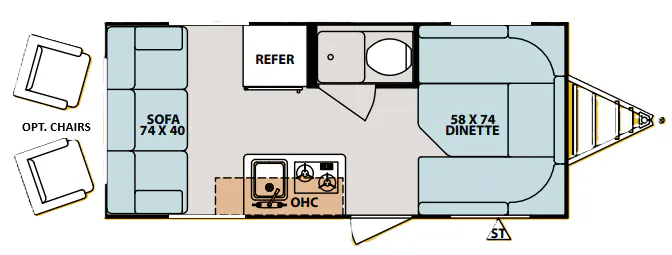 Forest River R-Pod RP-173 floor plan