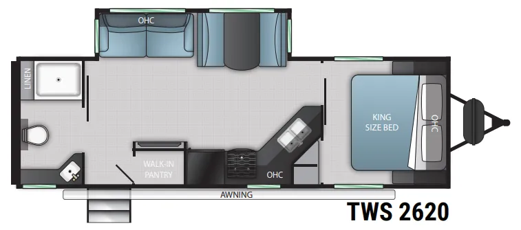 Cruiser RV Twilight Signature TWS 2620 floor plan