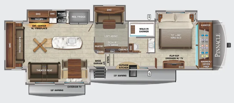 Jayco Pinnacle 37MDQS floor plan