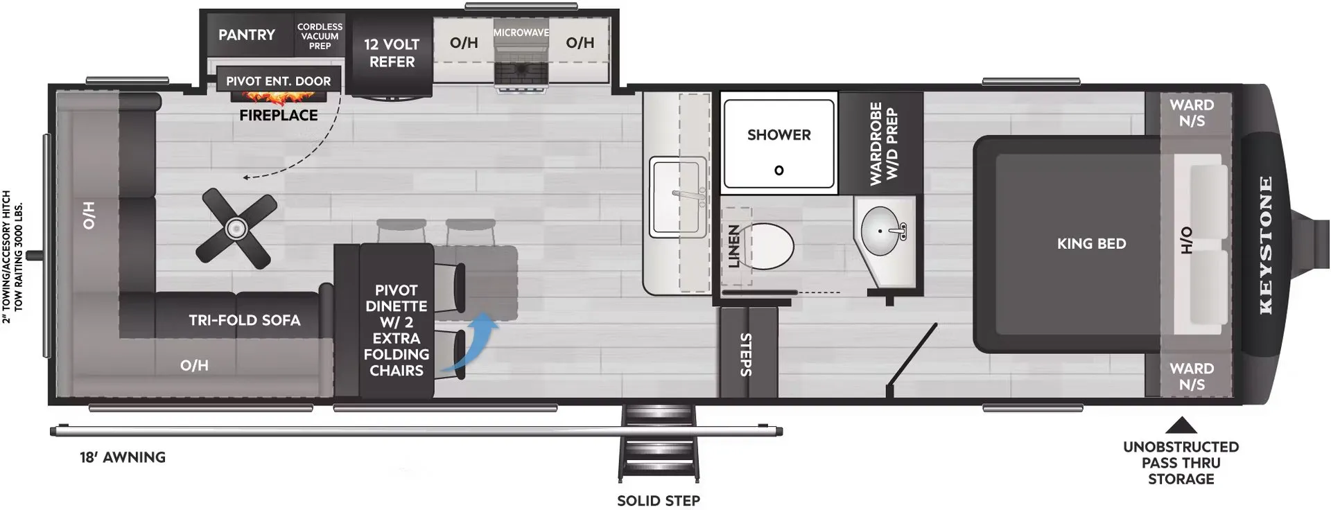 2026 Keystone Cougar Half-Ton 26RES - Floor plan