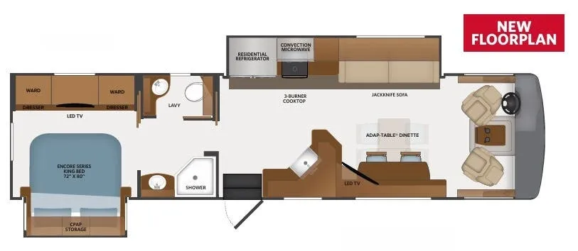 Fleetwood Bounder 35GL floor plan