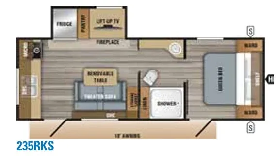 Jayco Jay Flight SLX 8 235RKS floor plan