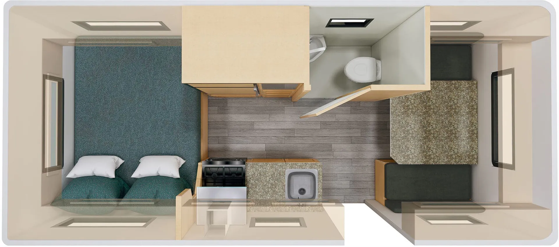 Escape Trailer Escape 19 F1 floor plan
