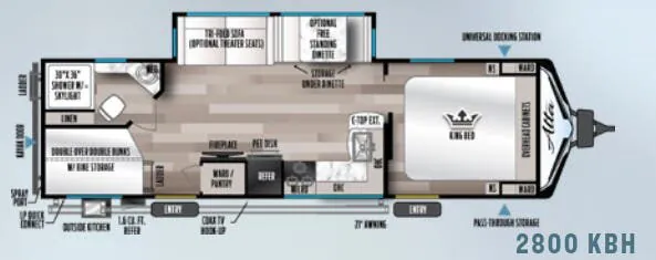 East to West Alta 2800KBH floor plan