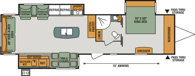 K-Z Spree S343RSK floor plan