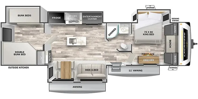 2024 Prime Time LaCrosse 3501BH - Floor plan