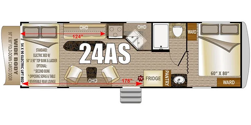 Northwood Desert Fox 24AS floor plan