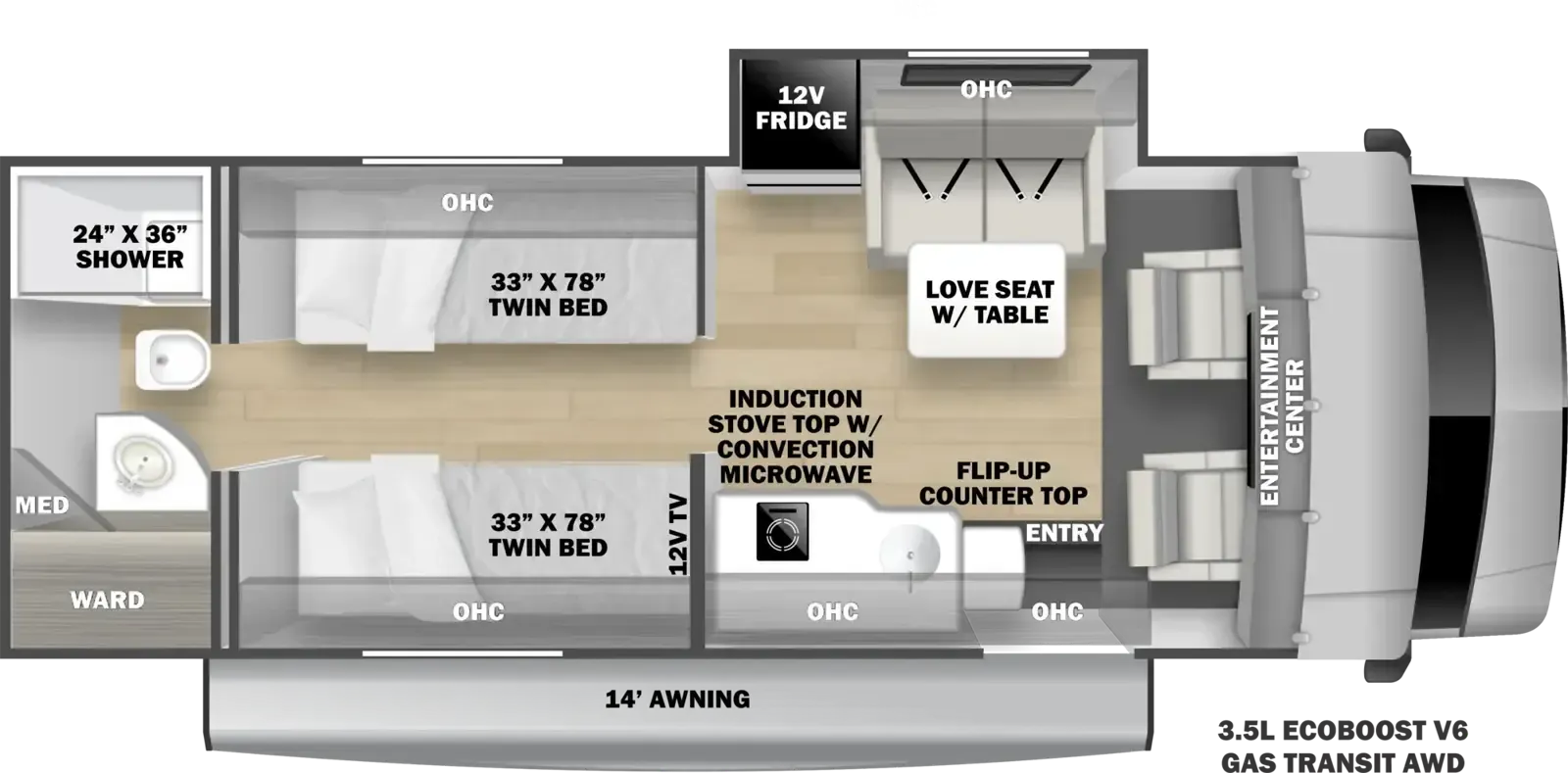 Forest River Forester TS TS2371 floor plan