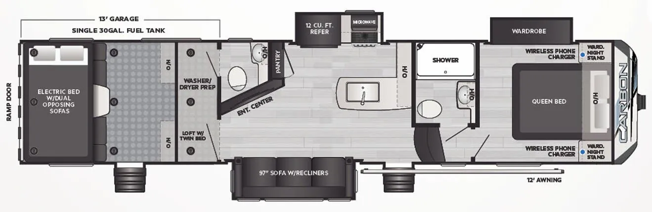 Keystone Carbon 358 floor plan