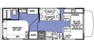2017 Forest River Sunseeker 2300 - Floor plan
