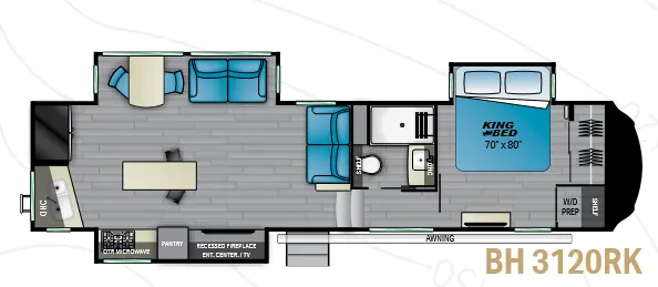 Heartland Bighorn 3120RK floor plan