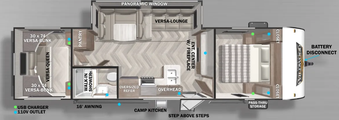 2022 Forest River Wildwood X-Lite 28VBXL - Floor plan